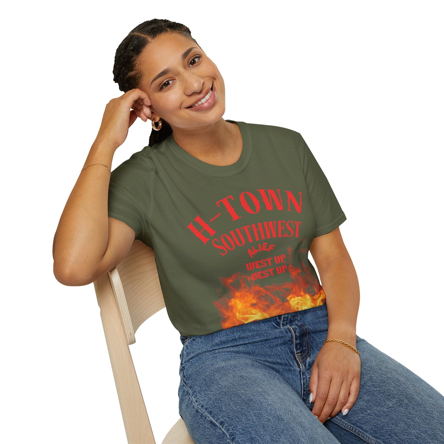 H-Town Southwest Alief Unisex T-Shirt, Casual Wear, Texas Pride Apparel, Festival Outfit, Gift for Texans, Summer Fashion