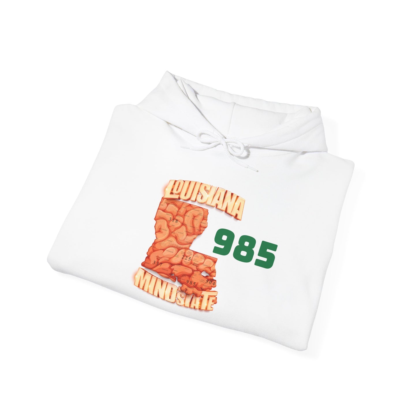 Louisiana Mindstate 985 Community Unisex Hoodie, Cozy Sweatshirt, Casual Streetwear, Gift for Him/Her, Fall Essentials, Louisiana Pride Apparel