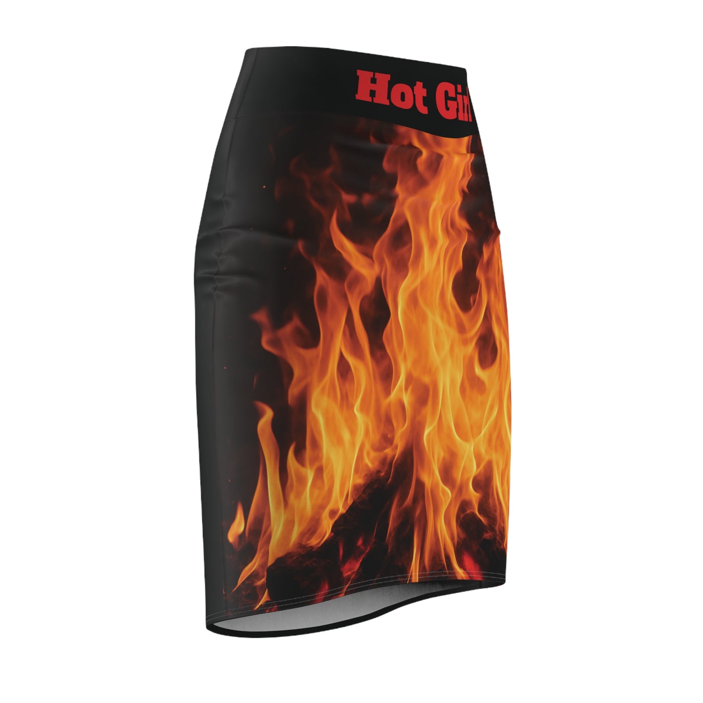Fiery Women's Hot Girl Type Shyyt Pencil Skirt with Sassy Text, Fashion Statement Skirt, Party Outfit, Bold Style, Trendy Wardrobe Essential