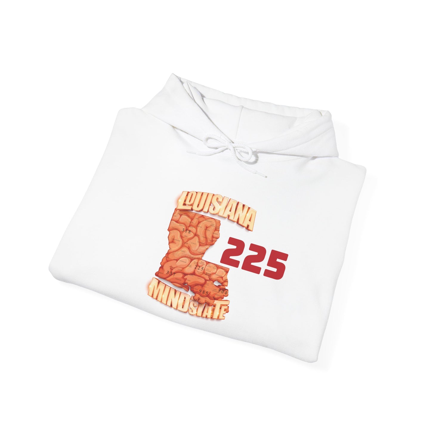 Louisiana Mindstate 225 Community Unisex Hoodie, Cozy Sweatshirt for Casual Wear, Perfect Gift for Friends, Unique Design for Every Season, Trendy Apparel