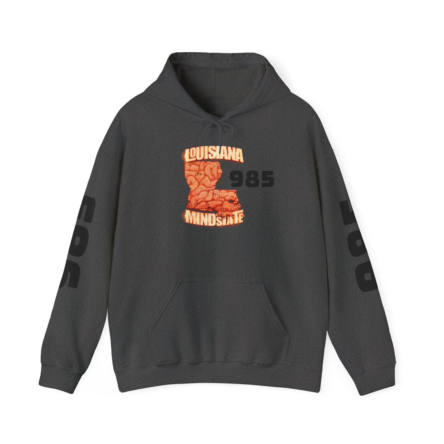 Louisiana Mindstate 985 Community Unisex Hoodie, Cozy Sweatshirt, Casual Streetwear, Gift for Him/Her, Fall Essentials, Louisiana Pride Apparel