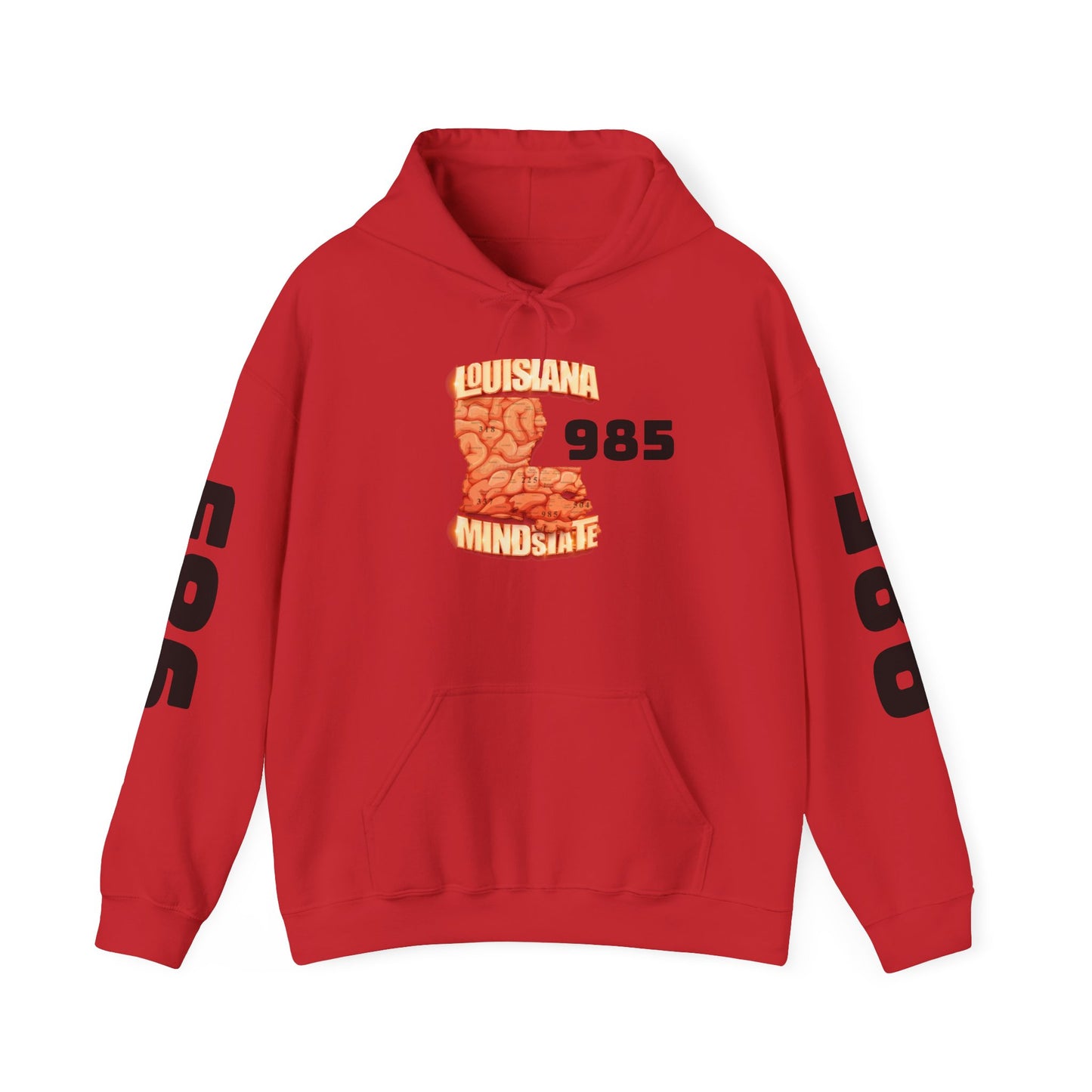 Louisiana Mindstate 985 Community Unisex Hoodie, Cozy Sweatshirt, Casual Streetwear, Gift for Him/Her, Fall Essentials, Louisiana Pride Apparel