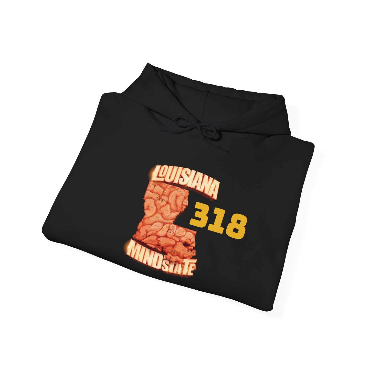 Louisiana Mindstate 318 Community Unisex Hoodie - Cozy Sweatshirt for Fall, Gift for Students, Casual Wear, Home Lounge, Travel Essentials
