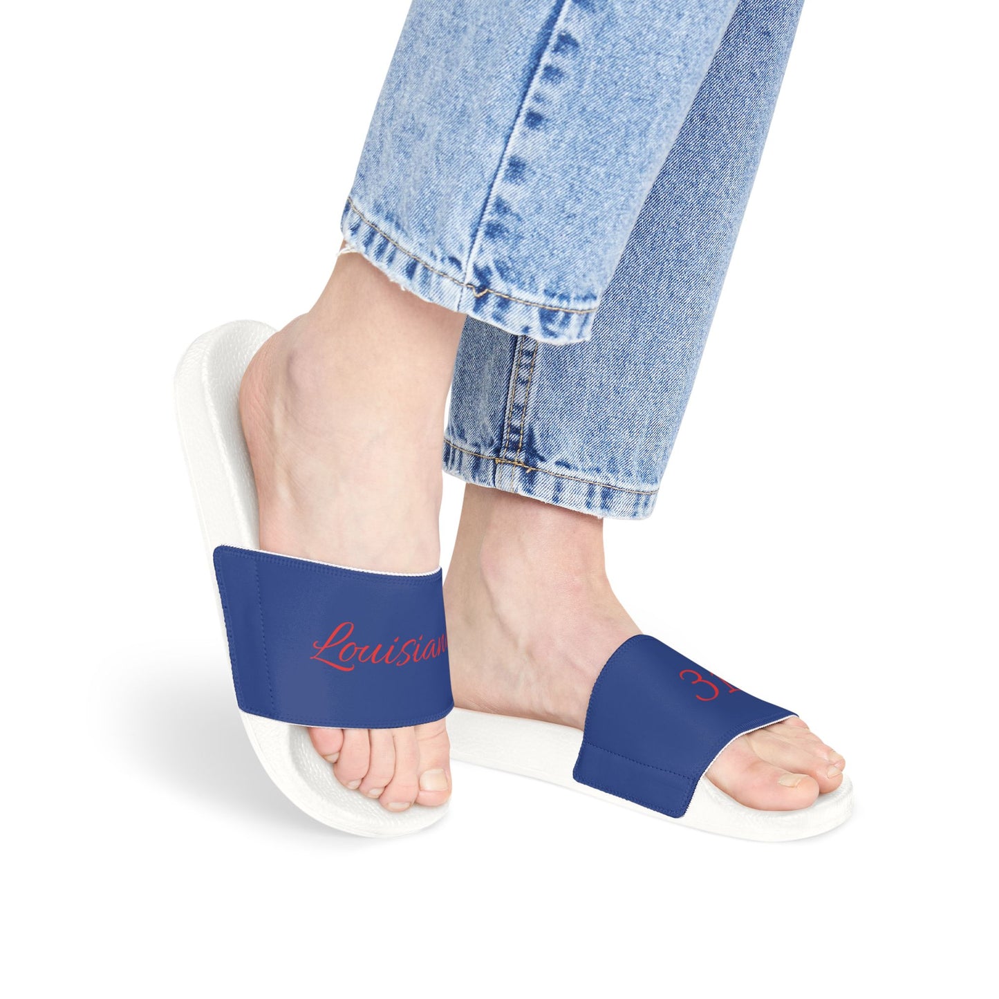 318 Louisiana Women Navy Blue Removable-Strap Sandals for Women, Casual Footwear, Beachwear, Summer Slides, Comfortable Summer Sandals
