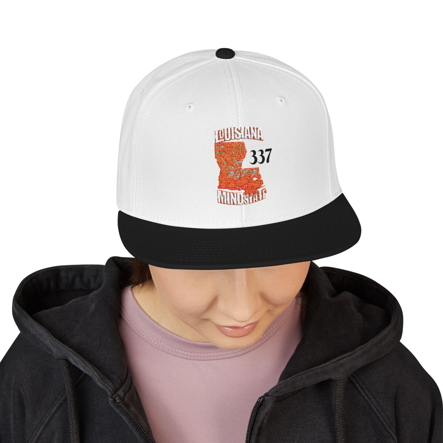 Embroidered Louisiana Mindstate 337 Snapback Hat, Stylish Cap for All Occasions, Trendy Accessory for Men and Women, Perfect Gift for Celebrations, Casual Wear