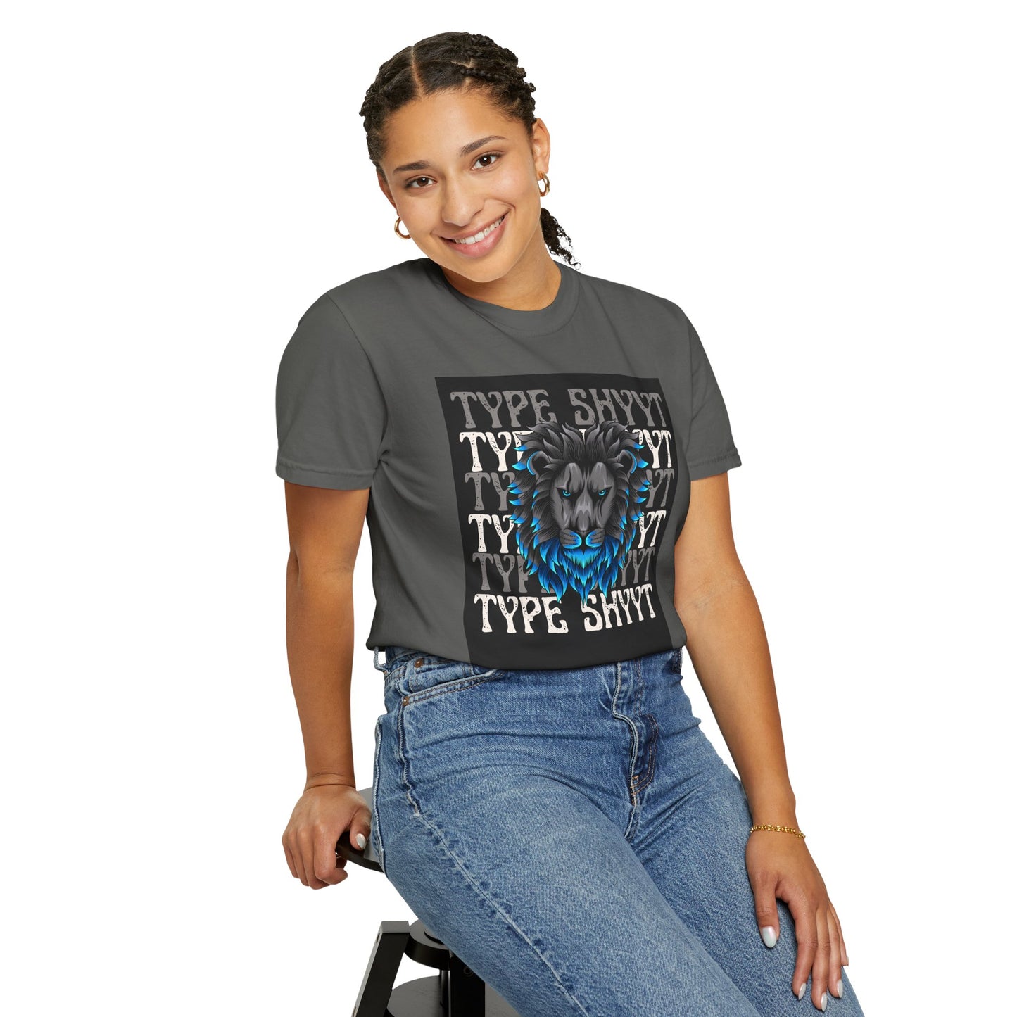 Type Shyyt Bold Lion Graphic T-Shirt, Unisex Graphic Tee, Casual Wear, Nature Lover Gift, Unique Shirt for Friends, Birthday Outfit