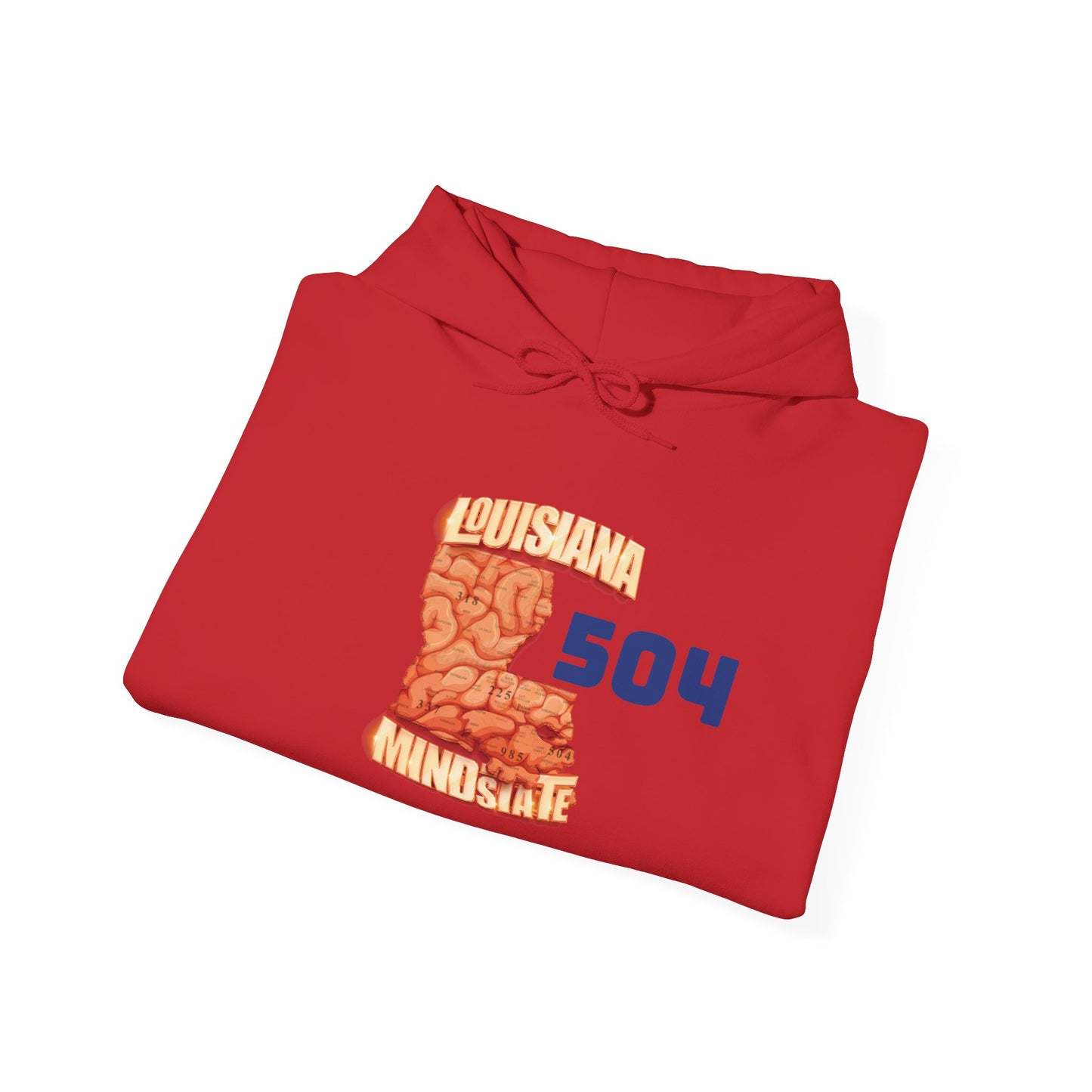 Louisiana Mindstate 504 Comfort Unisex Hoodie - Cozy Apparel for Casual Days, Great for Festivals, Gifts, Lounging, and Everyday Wear