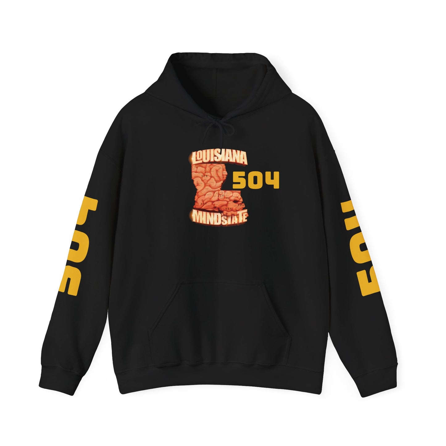 Louisiana Mindstate 504 Comfort Unisex Hoodie - Cozy Apparel for Casual Days, Great for Festivals, Gifts, Lounging, and Everyday Wear