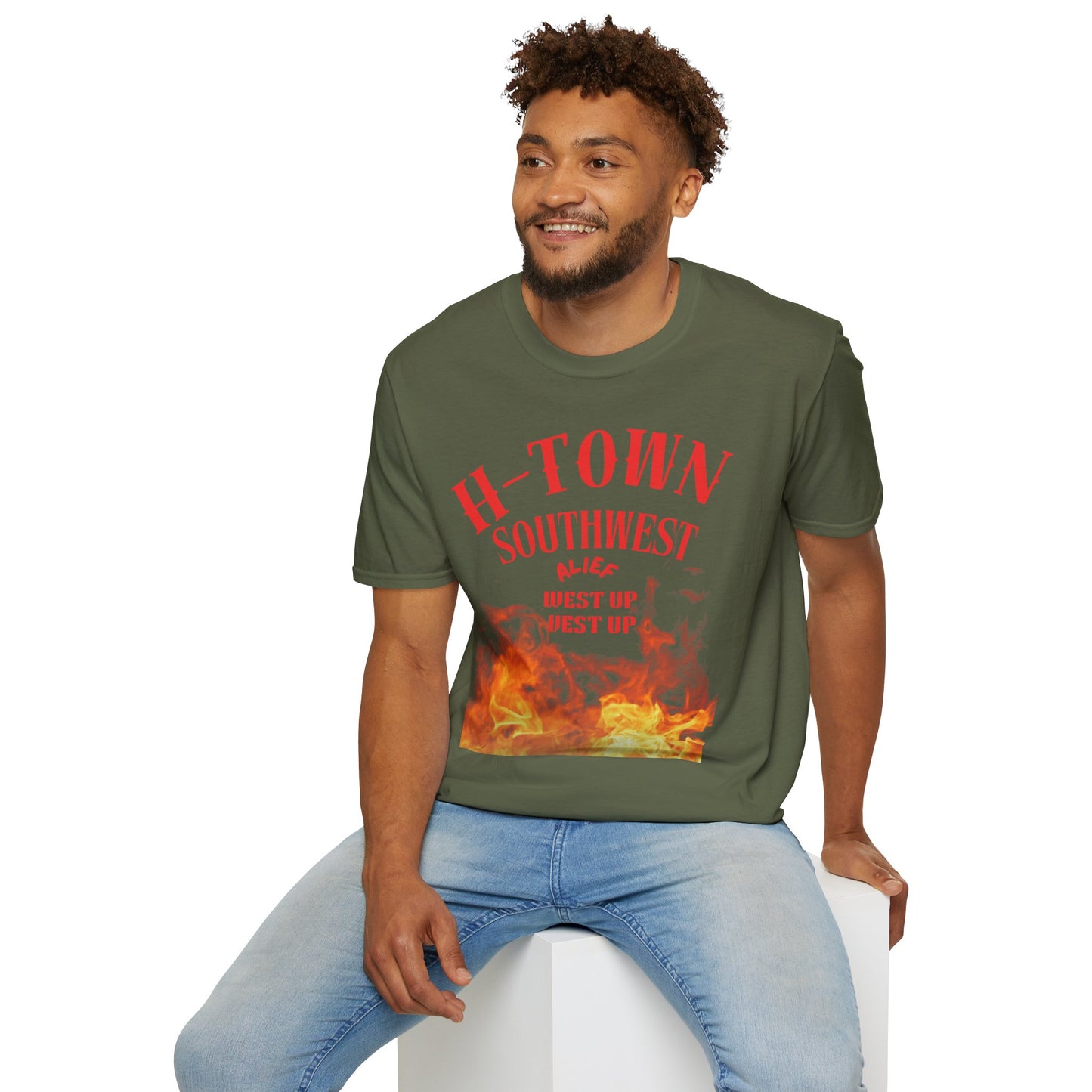 H-Town Southwest Alief Unisex T-Shirt, Casual Wear, Texas Pride Apparel, Festival Outfit, Gift for Texans, Summer Fashion