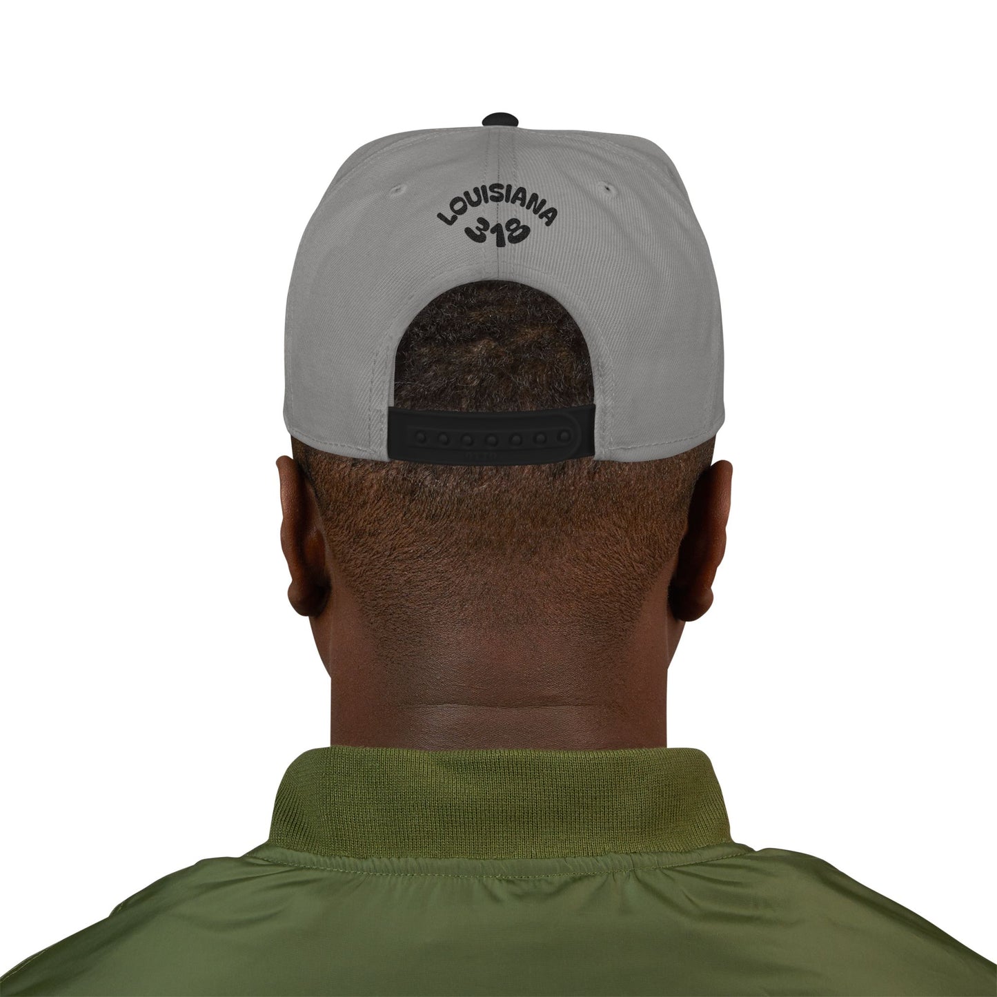 Trendy Embroidered Louisiana Mindstate 318 Snapback Hat, Urban Casual Cap, Gift for Him, Summer Accessory, Unisex Fashion