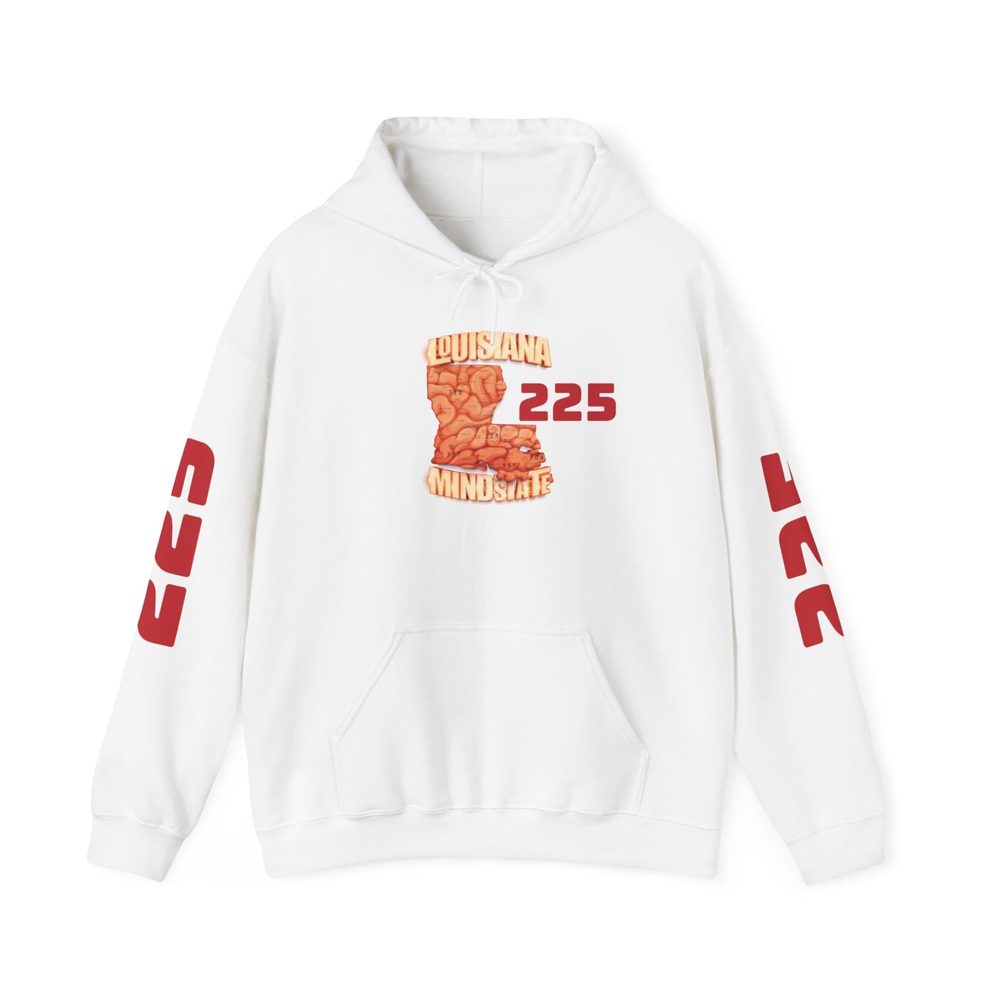 Louisiana Mindstate 225 Community Unisex Hoodie, Cozy Sweatshirt for Casual Wear, Perfect Gift for Friends, Unique Design for Every Season, Trendy Apparel