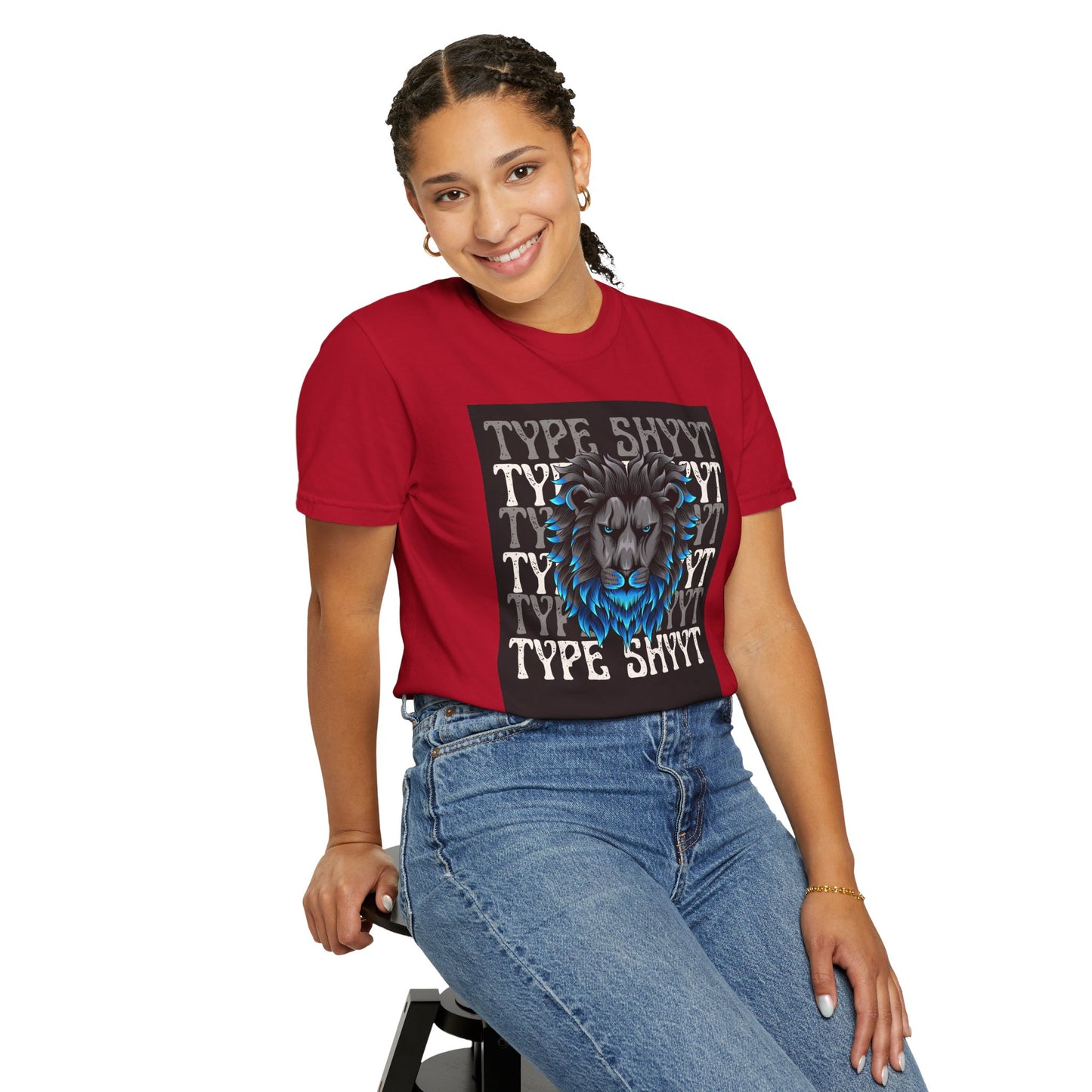 Type Shyyt Bold Lion Graphic T-Shirt, Unisex Graphic Tee, Casual Wear, Nature Lover Gift, Unique Shirt for Friends, Birthday Outfit