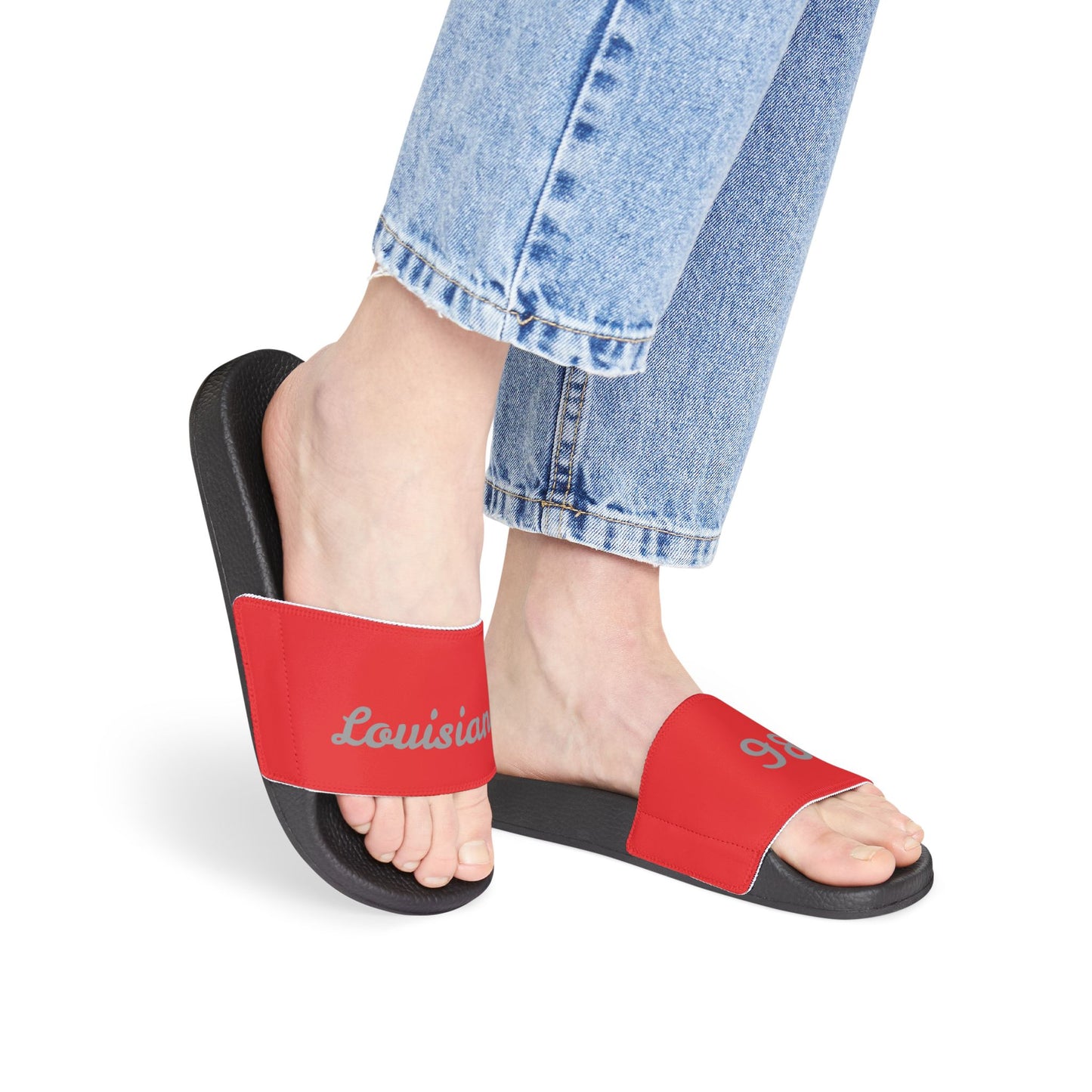 985 Louisiana Chic Women's Removable-Strap Sandals, Stylish Summer Footwear for Beach, Casual Hangouts, Vacation, Outdoor Fun, Customizable Comfort