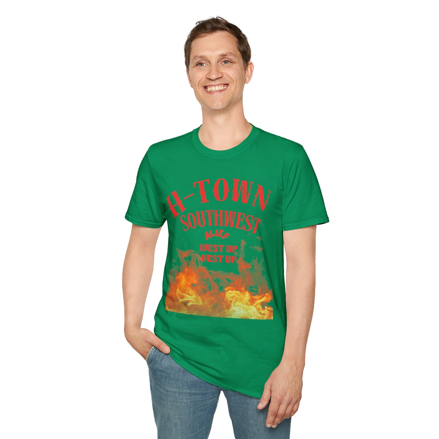H-Town Southwest Alief Unisex T-Shirt, Casual Wear, Texas Pride Apparel, Festival Outfit, Gift for Texans, Summer Fashion
