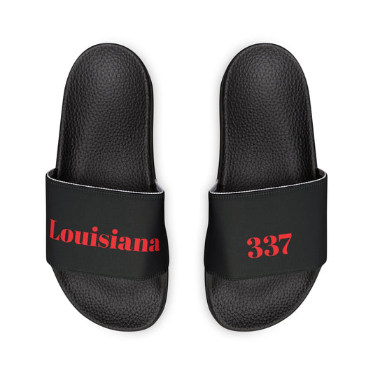 337 Louisiana Stylish Men's Removable-Strap Sandals | Casual Summer Footwear, Travel Shoes, Gift for Dads, Poolside Slides, Louisiana Theme