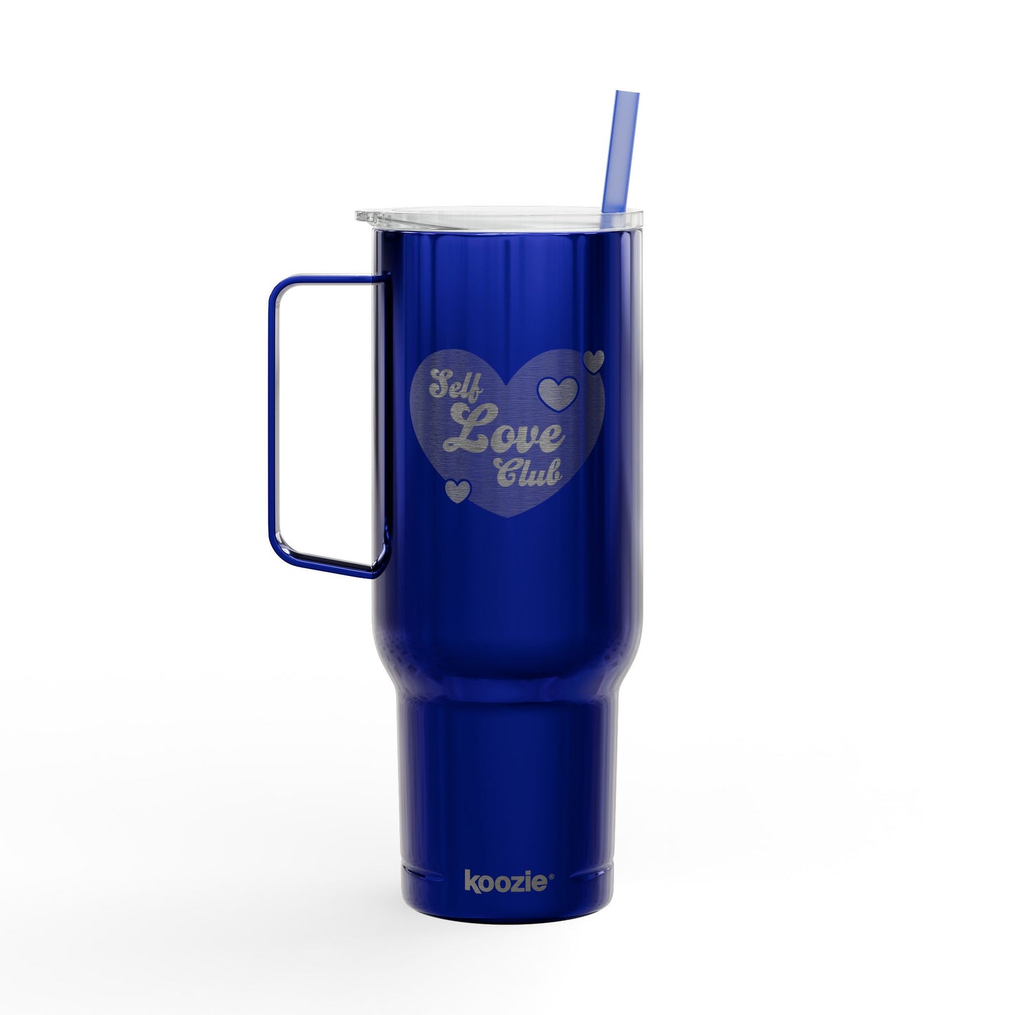 Self Love Club Insulated Tumbler | 40oz Engraved Travel Mug, Self-Care Gift, Motivational Drinkware, Inspirational Tumblers, Heart Design