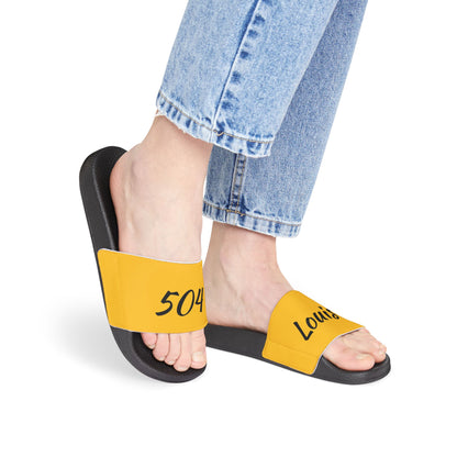 504 Louisiana Stylish Women's Removable-Strap Sandals with Customizable Text, Summer Footwear, Beach Sandals, Casual Slippers, Gift for Her
