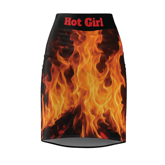 Fiery Women's Hot Girl Type Shyyt Pencil Skirt with Sassy Text, Fashion Statement Skirt, Party Outfit, Bold Style, Trendy Wardrobe Essential