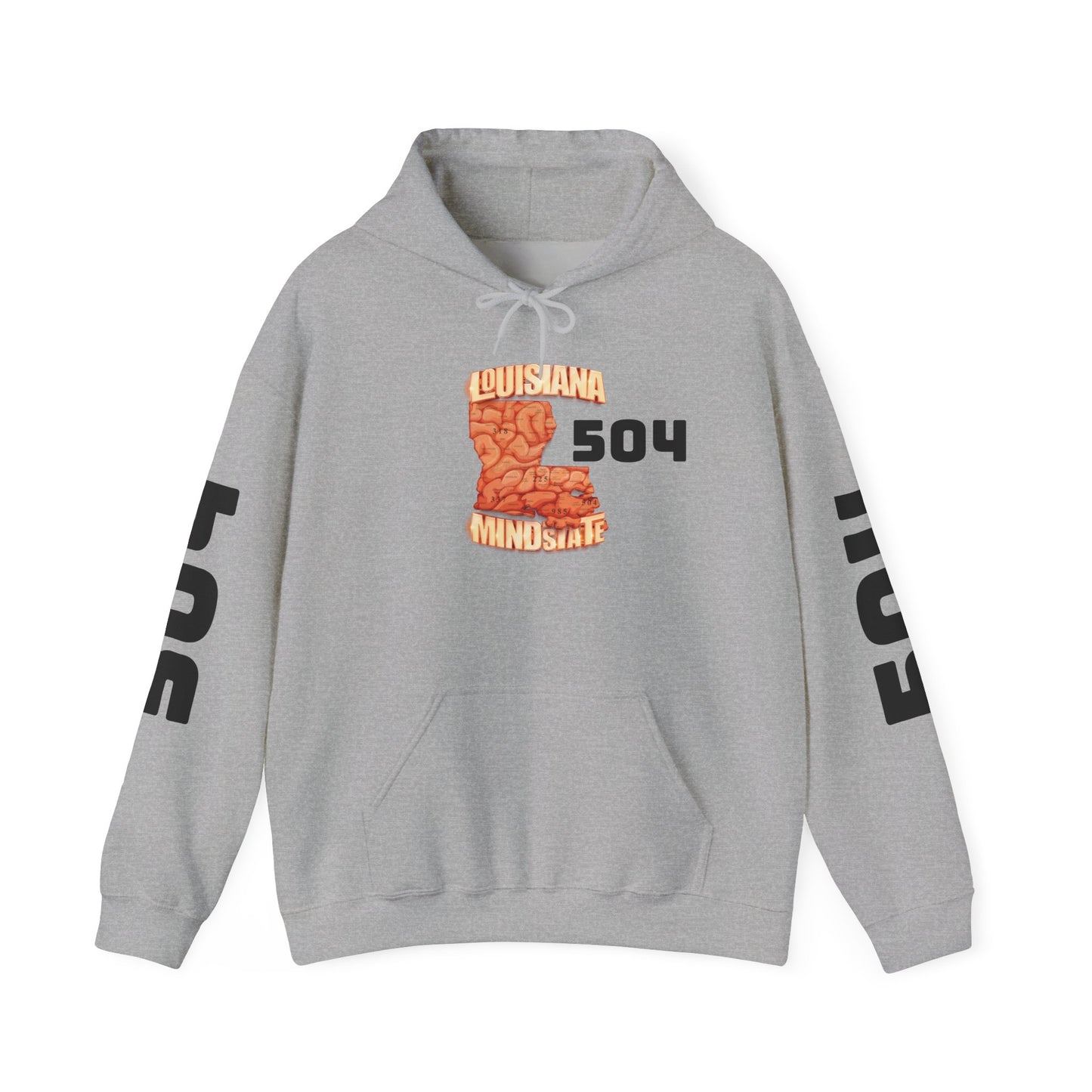 Louisiana Mindstate 504 Comfort Unisex Hoodie - Cozy Apparel for Casual Days, Great for Festivals, Gifts, Lounging, and Everyday Wear
