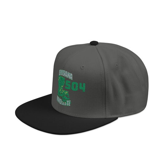 Louisiana Mindstate 504 Sparkling Snapback Hat (Custom Embroidery), Trendy Headwear, Gift for Him/Her, Casual Style, Streetwear Accessory