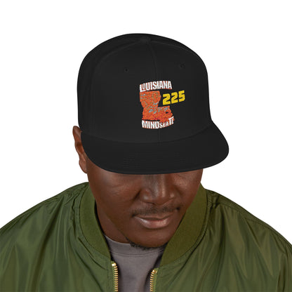 Colorful Embroidered Louisiana Mindstate 225 Snapback Cap for Casual Style, Unisex Accessories, Summer Adventures, Streetwear Fashion, Gift for Him/Her