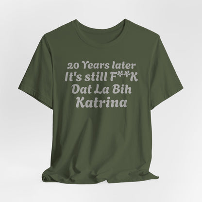 20 Year Anniversary Katrina Remembrance Unisex Tee - 20 Years Later, New Orleans Tribute, Casual Wear, Hurricane Awareness, Unique Gift