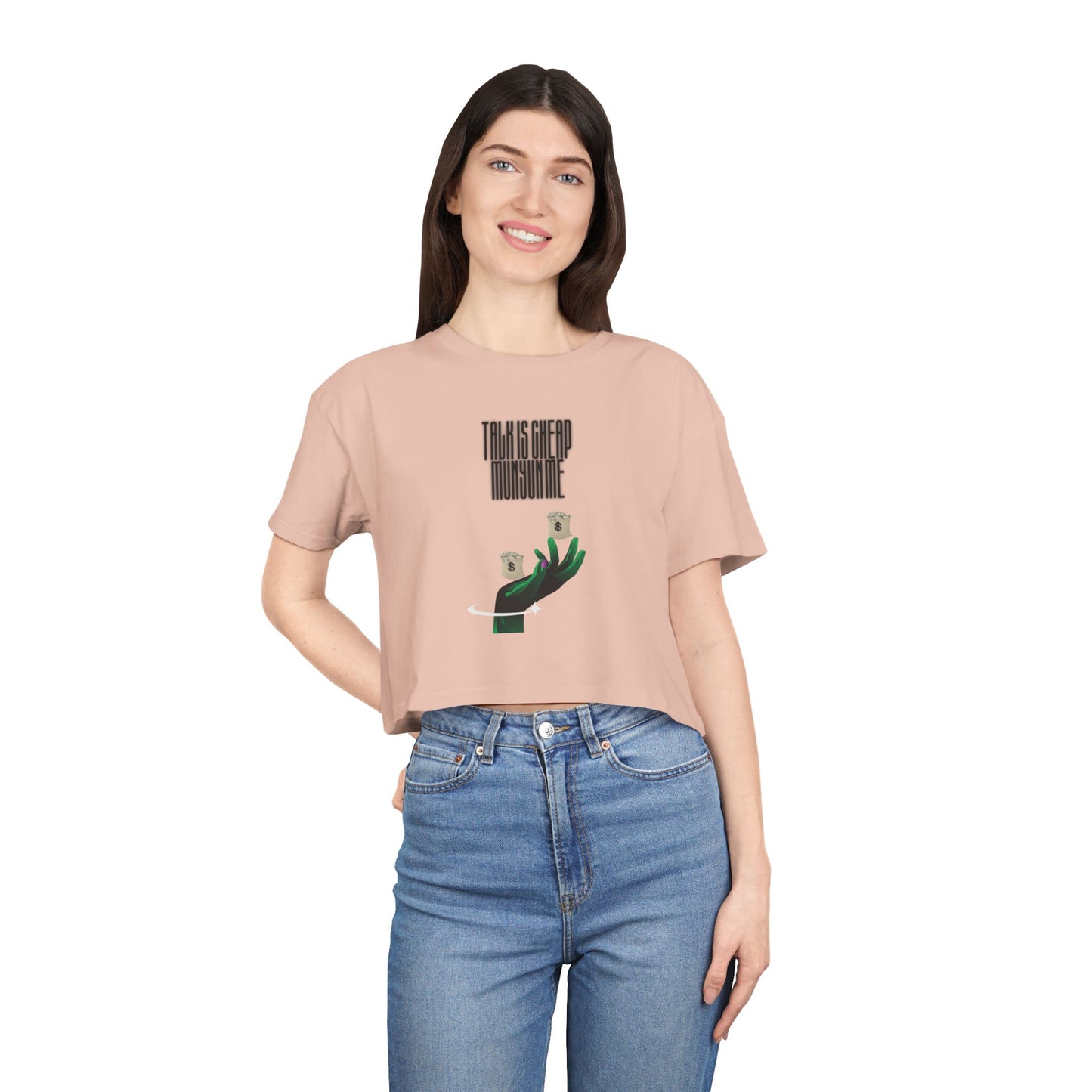 Chic Women’s Crop Tee - Trendy Fashion, Casual Wear, Gift for Her, Stylish Everyday Top, Summer Essentials, Graphic Tee