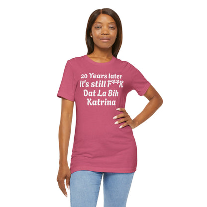 20 Year Anniversary Katrina Remembrance Unisex Tee - 20 Years Later, New Orleans Tribute, Casual Wear, Hurricane Awareness, Unique Gift
