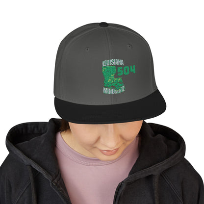Louisiana Mindstate 504 Sparkling Snapback Hat (Custom Embroidery), Trendy Headwear, Gift for Him/Her, Casual Style, Streetwear Accessory