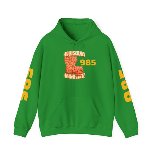 Louisiana Mindstate 985 Community Unisex Hoodie, Cozy Sweatshirt, Casual Streetwear, Gift for Him/Her, Fall Essentials, Louisiana Pride Apparel