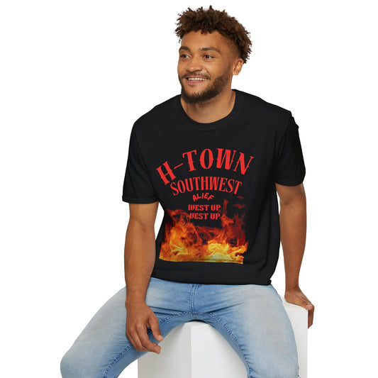 H-Town Southwest Alief Unisex T-Shirt, Casual Wear, Texas Pride Apparel, Festival Outfit, Gift for Texans, Summer Fashion