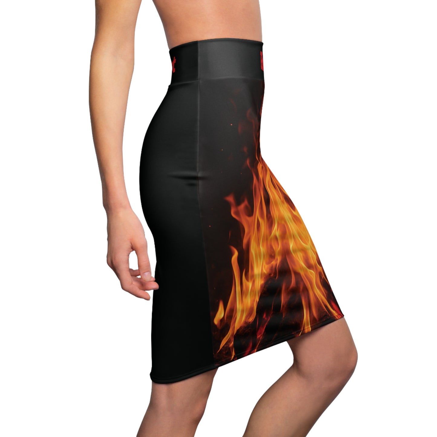 Fiery Women's Hot Girl Type Shyyt Pencil Skirt with Sassy Text, Fashion Statement Skirt, Party Outfit, Bold Style, Trendy Wardrobe Essential