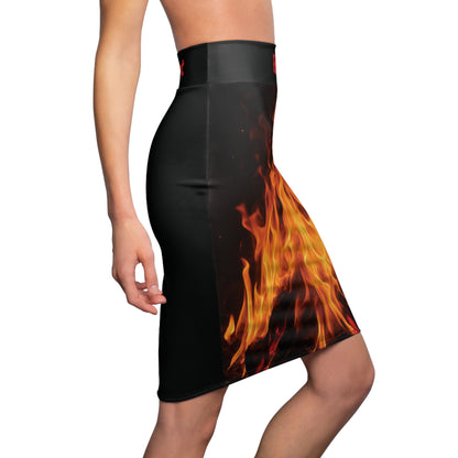 Fiery Women's Hot Girl Type Shyyt Pencil Skirt with Sassy Text, Fashion Statement Skirt, Party Outfit, Bold Style, Trendy Wardrobe Essential