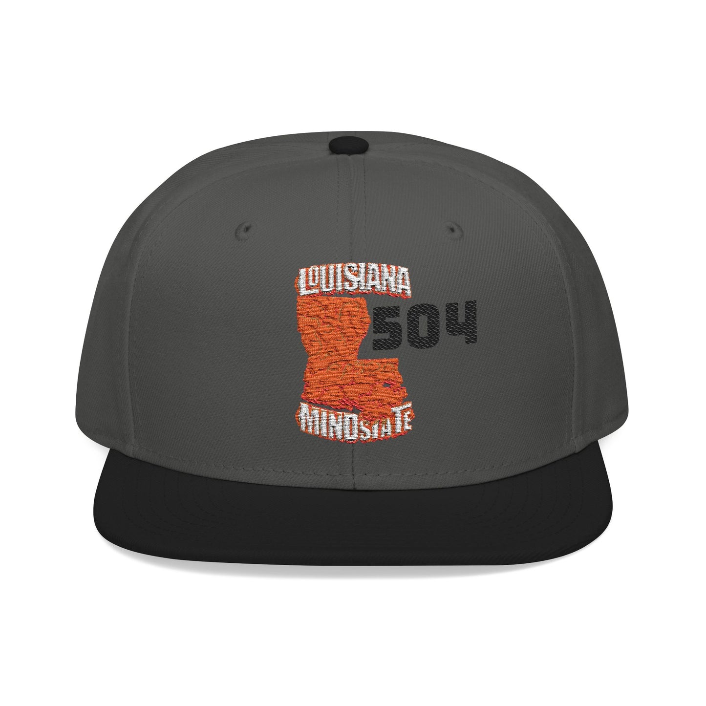 Stylish Embroidered Louisiana Mindstate 504 Snapback Hat, Fashionable Baseball Cap, Trendy Headwear, Casual Streetwear, Perfect Gift for Hipsters