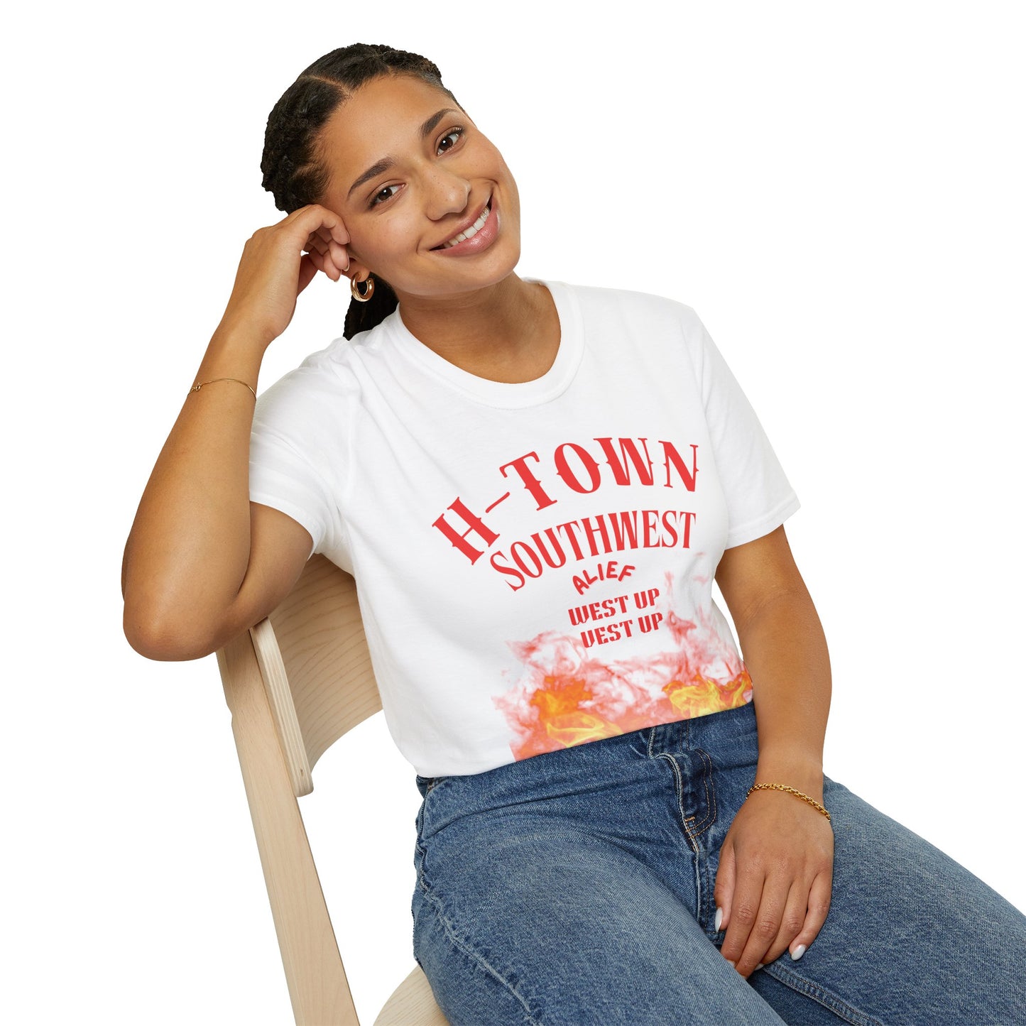 H-Town Southwest Alief Unisex T-Shirt, Casual Wear, Texas Pride Apparel, Festival Outfit, Gift for Texans, Summer Fashion