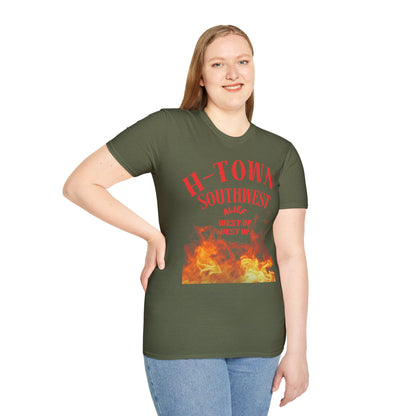 H-Town Southwest Alief Unisex T-Shirt, Casual Wear, Texas Pride Apparel, Festival Outfit, Gift for Texans, Summer Fashion