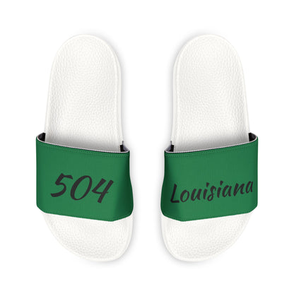 504 Louisiana Stylish Women's Removable-Strap Sandals with Customizable Text, Summer Footwear, Beach Sandals, Casual Slippers, Gift for Her