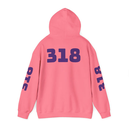 Louisiana Mindstate 318 Community Unisex Hoodie - Cozy Sweatshirt for Fall, Gift for Students, Casual Wear, Home Lounge, Travel Essentials
