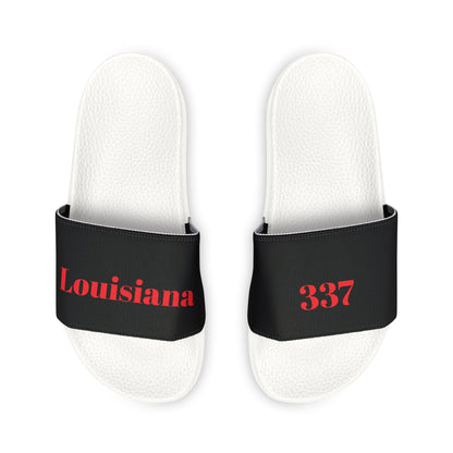 337 Louisiana Stylish Men's Removable-Strap Sandals | Casual Summer Footwear, Travel Shoes, Gift for Dads, Poolside Slides, Louisiana Theme