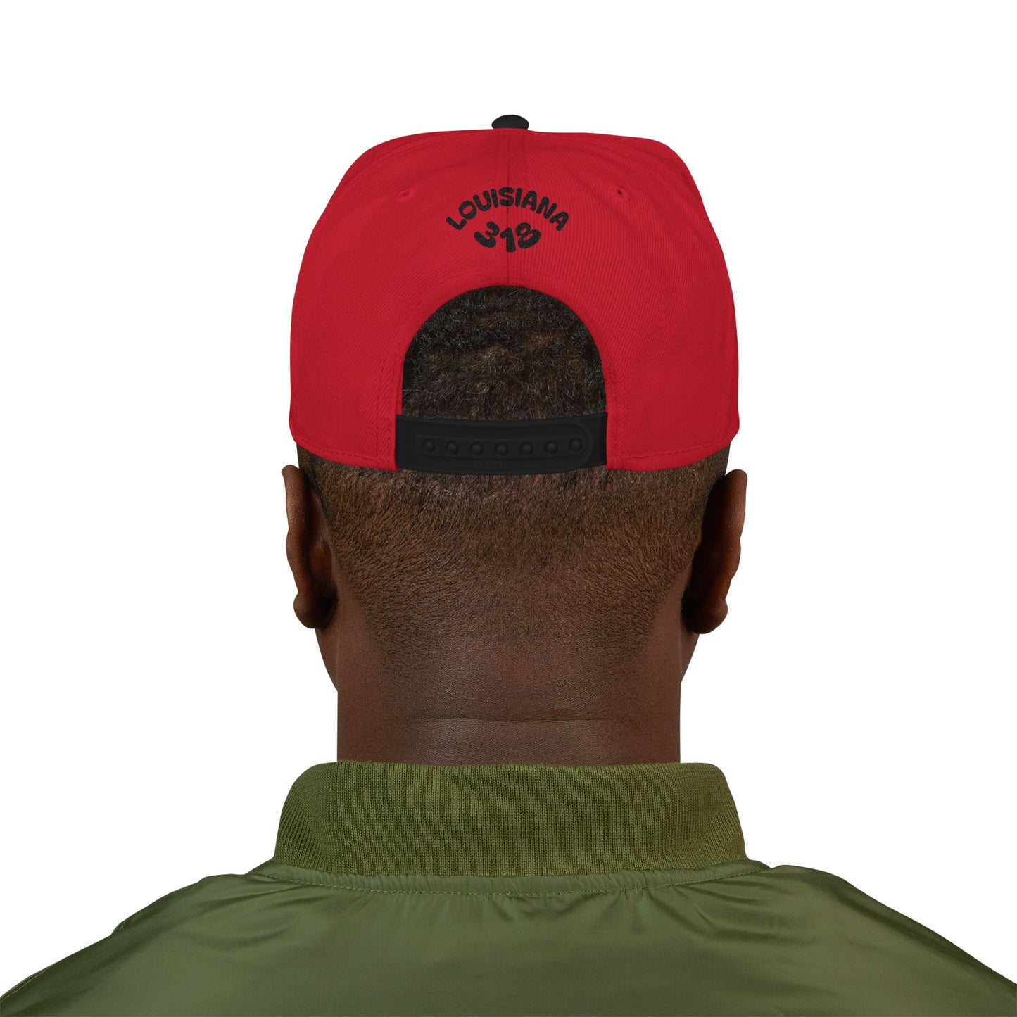 Trendy Embroidered Louisiana Mindstate 318 Snapback Hat, Urban Casual Cap, Gift for Him, Summer Accessory, Unisex Fashion