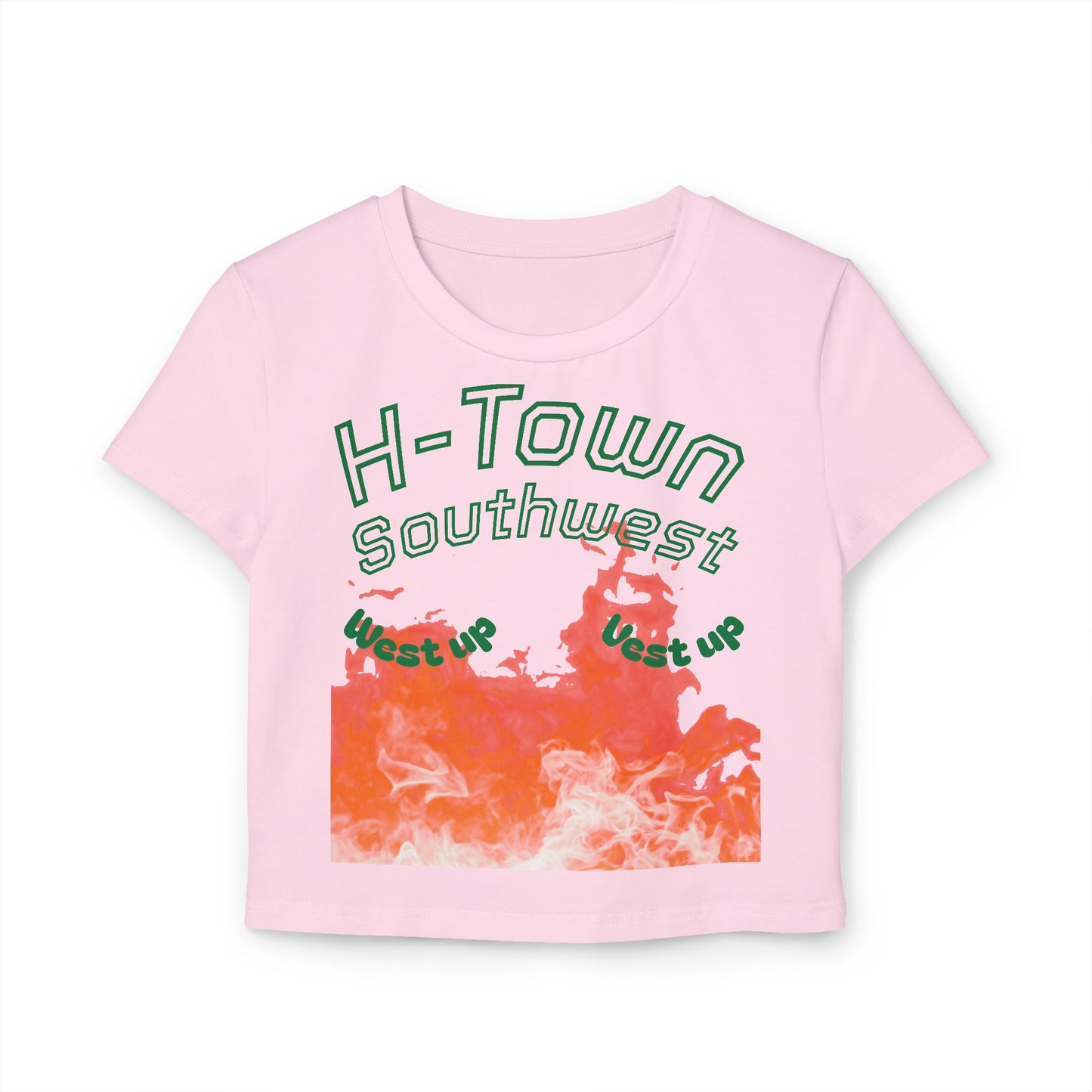 H-Town SouthWest Vibes Vibes Baby Tee, Cute Graphic Top, Trendy Short Sleeve Shirt, Summer Fashion, Perfect Gift for Her