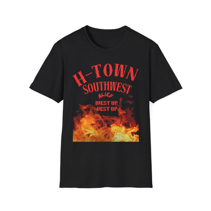 H-Town Southwest Alief Unisex T-Shirt, Casual Wear, Texas Pride Apparel, Festival Outfit, Gift for Texans, Summer Fashion