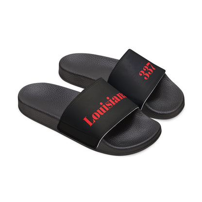 337 Louisiana Stylish Men's Removable-Strap Sandals | Casual Summer Footwear, Travel Shoes, Gift for Dads, Poolside Slides, Louisiana Theme