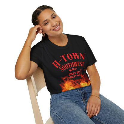 H-Town Southwest Alief Unisex T-Shirt, Casual Wear, Texas Pride Apparel, Festival Outfit, Gift for Texans, Summer Fashion