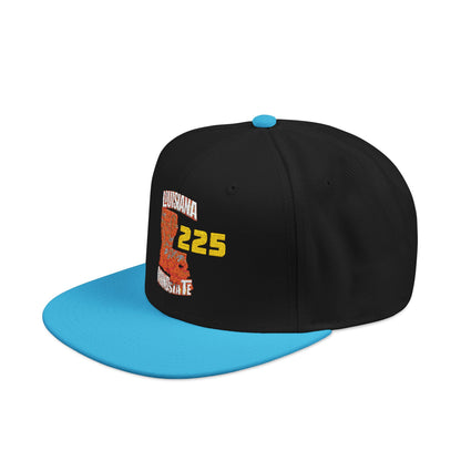 Colorful Embroidered Louisiana Mindstate 225 Snapback Cap for Casual Style, Unisex Accessories, Summer Adventures, Streetwear Fashion, Gift for Him/Her