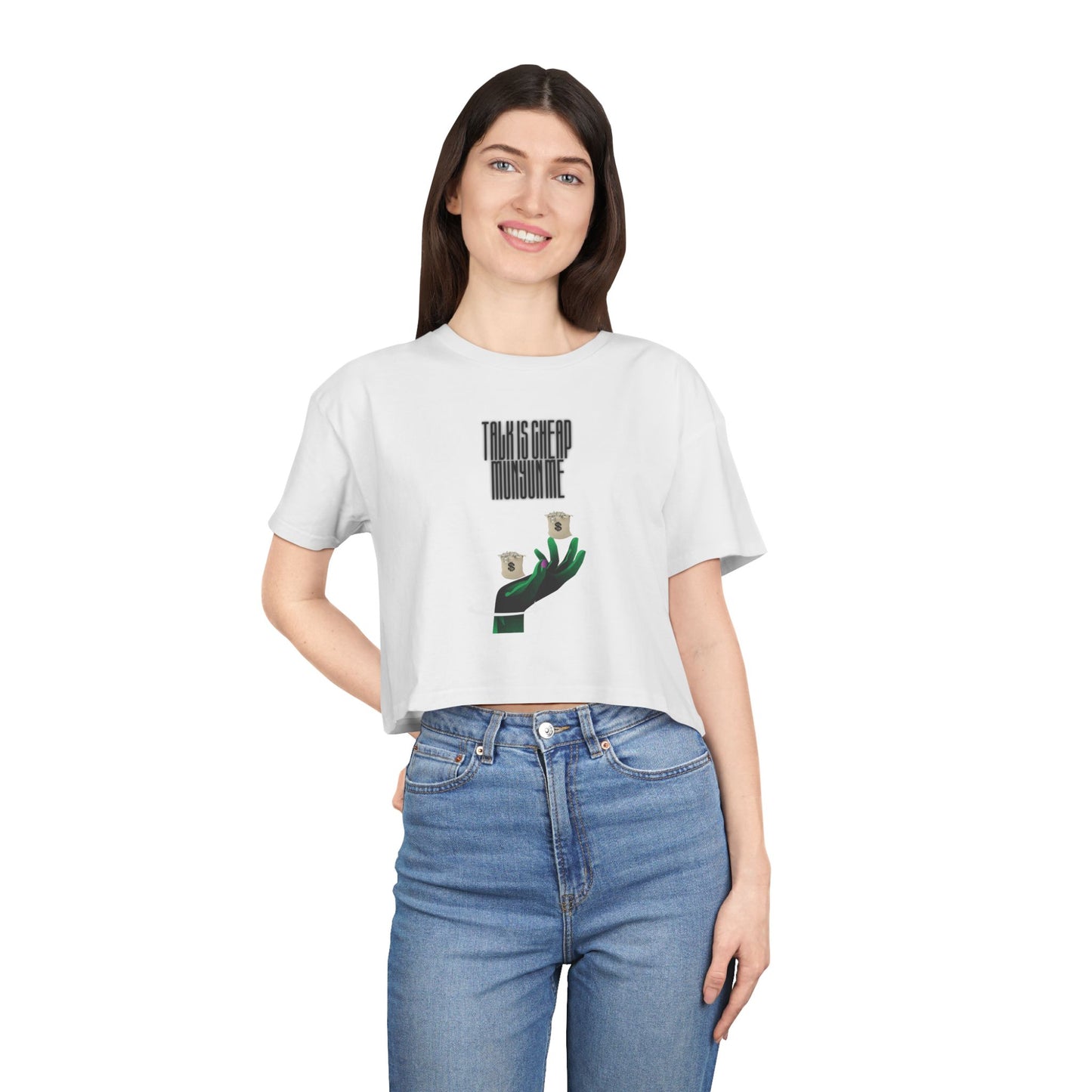 Chic Women’s Crop Tee - Trendy Fashion, Casual Wear, Gift for Her, Stylish Everyday Top, Summer Essentials, Graphic Tee