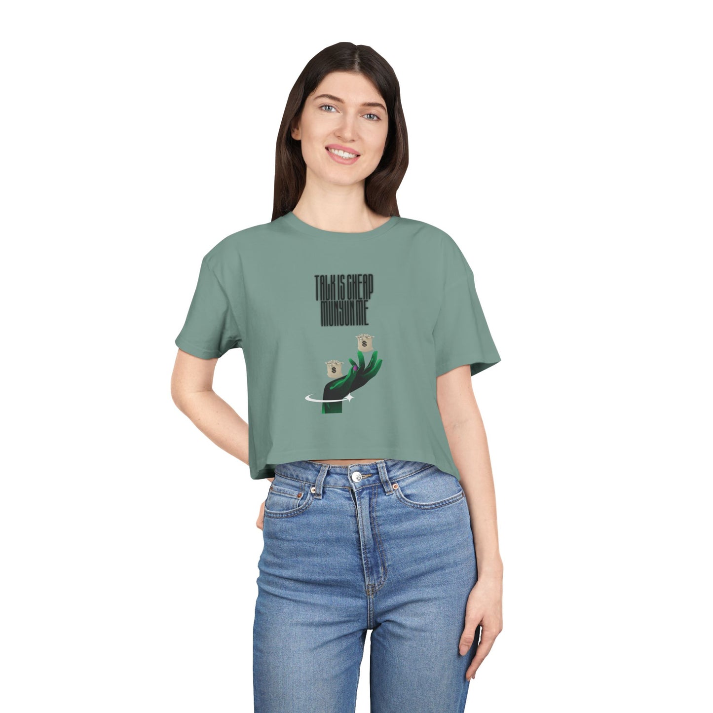 Chic Women’s Crop Tee - Trendy Fashion, Casual Wear, Gift for Her, Stylish Everyday Top, Summer Essentials, Graphic Tee