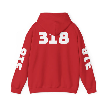 Louisiana Mindstate 318 Community Unisex Hoodie - Cozy Sweatshirt for Fall, Gift for Students, Casual Wear, Home Lounge, Travel Essentials