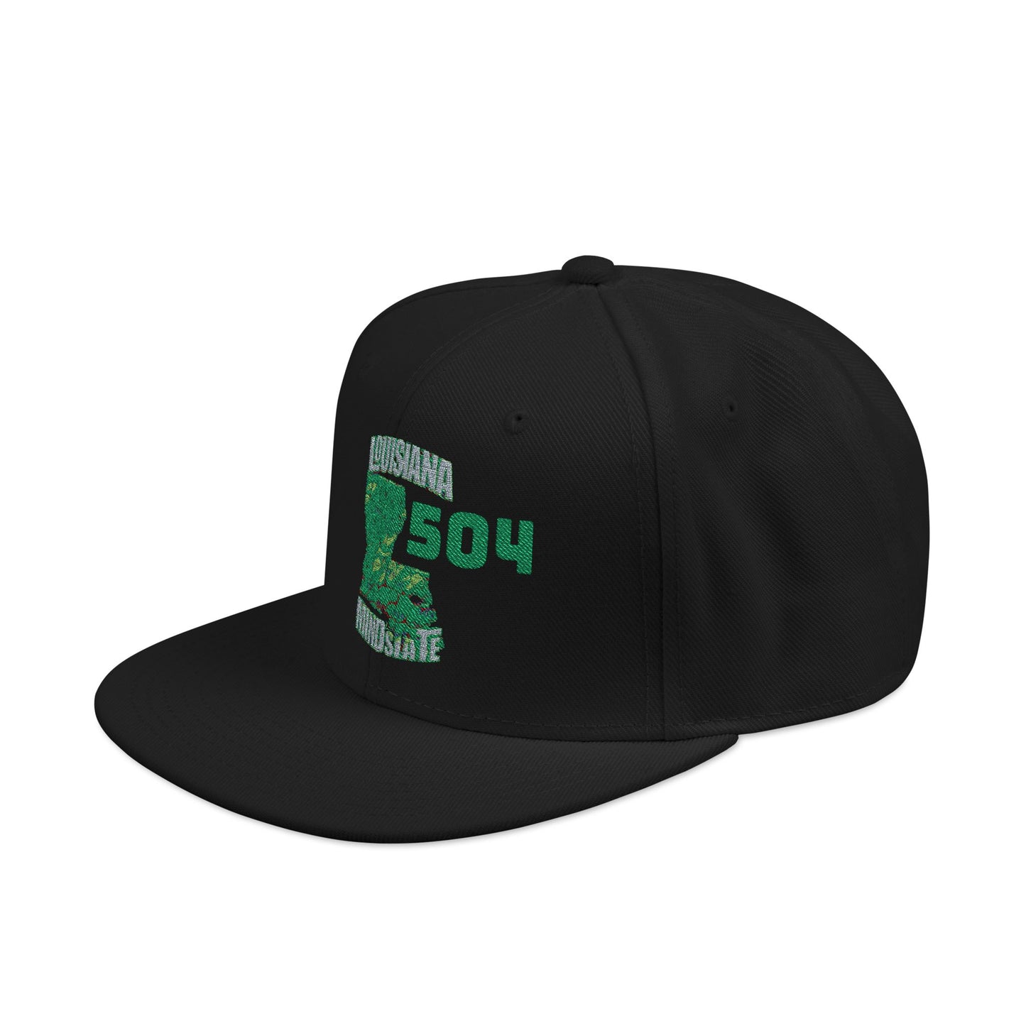 Louisiana Mindstate 504 Sparkling Snapback Hat (Custom Embroidery), Trendy Headwear, Gift for Him/Her, Casual Style, Streetwear Accessory