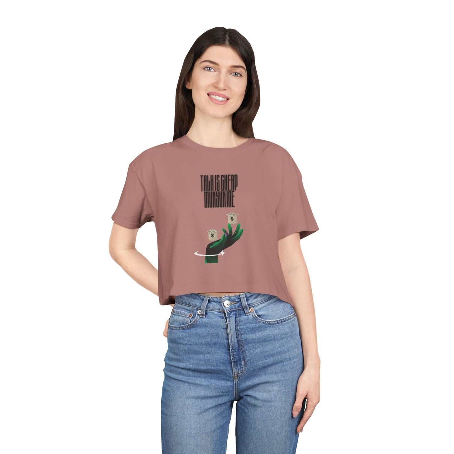 Chic Women’s Crop Tee - Trendy Fashion, Casual Wear, Gift for Her, Stylish Everyday Top, Summer Essentials, Graphic Tee